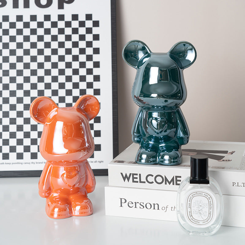 Chill Bear Ceramic Figurine for Home Decor