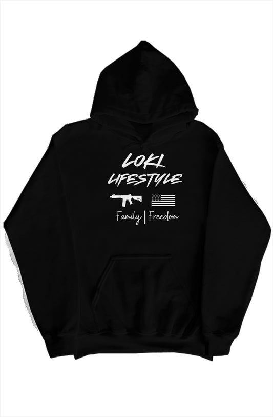 Family and Freedom pullover hoody