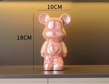 Chill Bear Ceramic Figurine for Home Decor