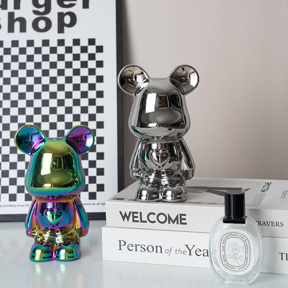 Chill Bear Ceramic Figurine for Home Decor