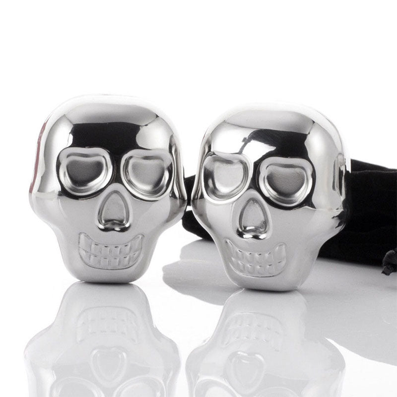 Stainless Steel Skull Whiskey Ice Cubes