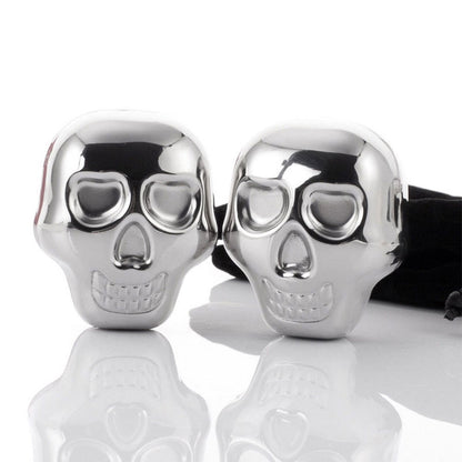 Stainless Steel Skull Whiskey Ice Cubes