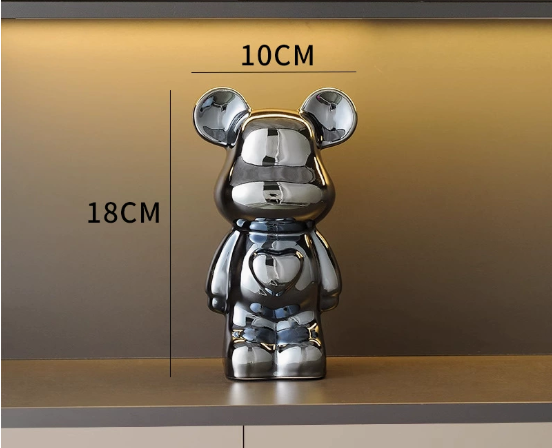 Chill Bear Ceramic Figurine for Home Decor