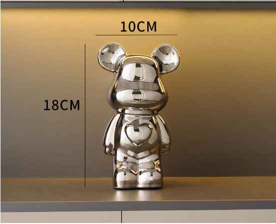Chill Bear Ceramic Figurine for Home Decor