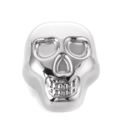 Stainless Steel Skull Whiskey Ice Cubes